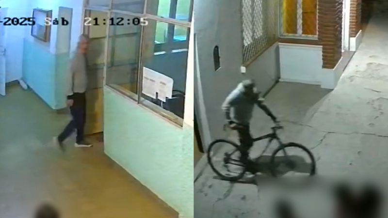 Buscan identificar a un ladrón que robó una bicicleta en una parroquia